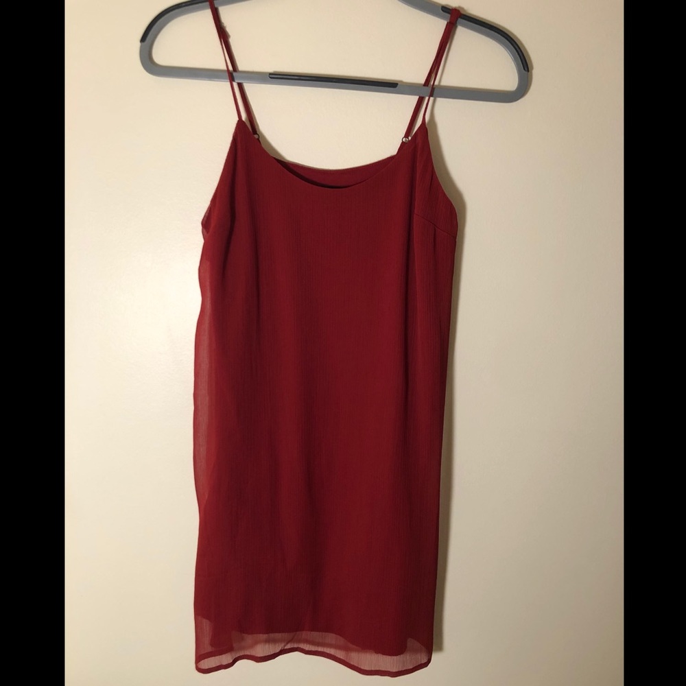 Burnt Orange Spaghetti Strap Dress